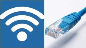 ethernet cable and wifi symbol