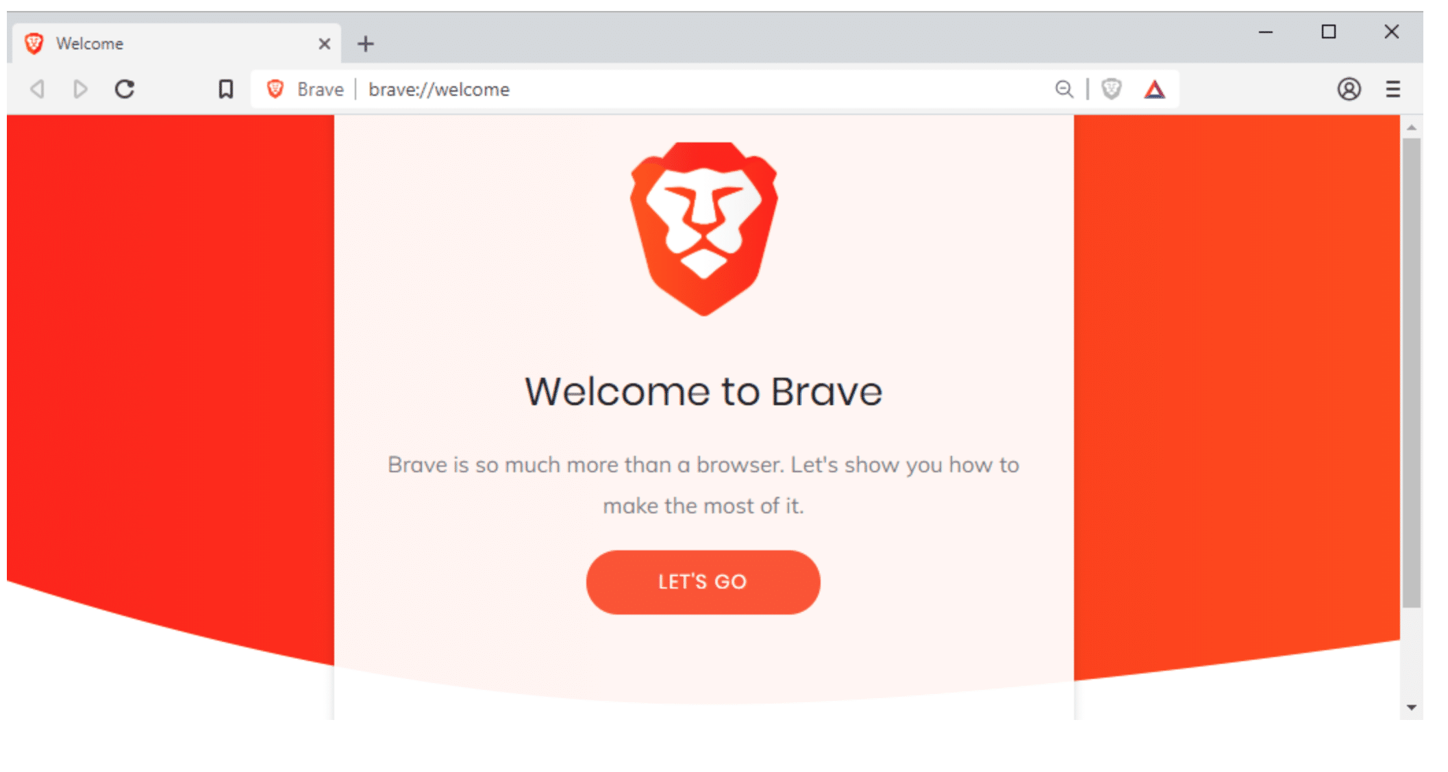 brave browser in orange