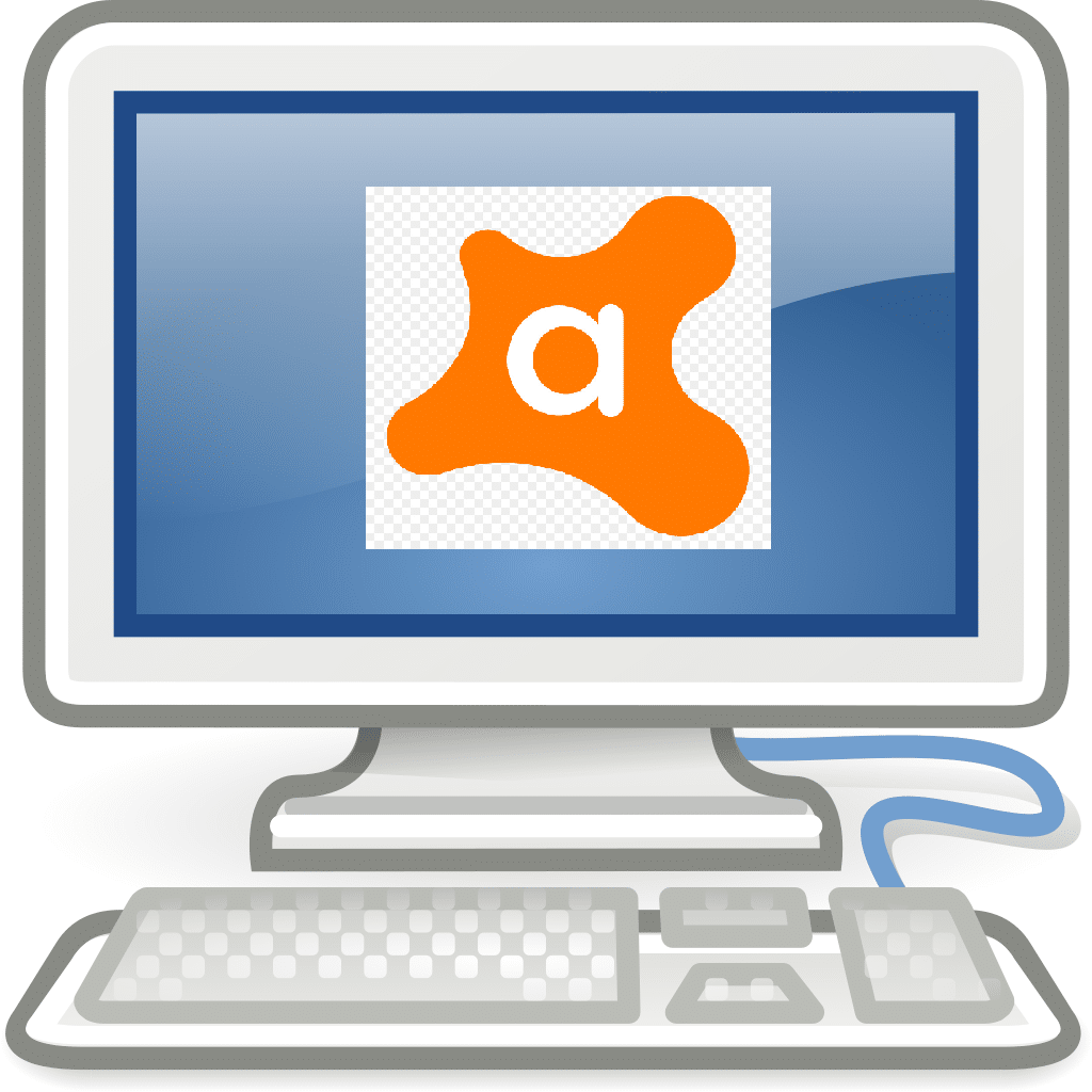 Avast logo and computer icon