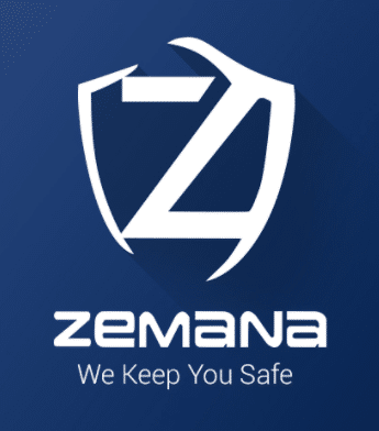 Z white logo on blue background