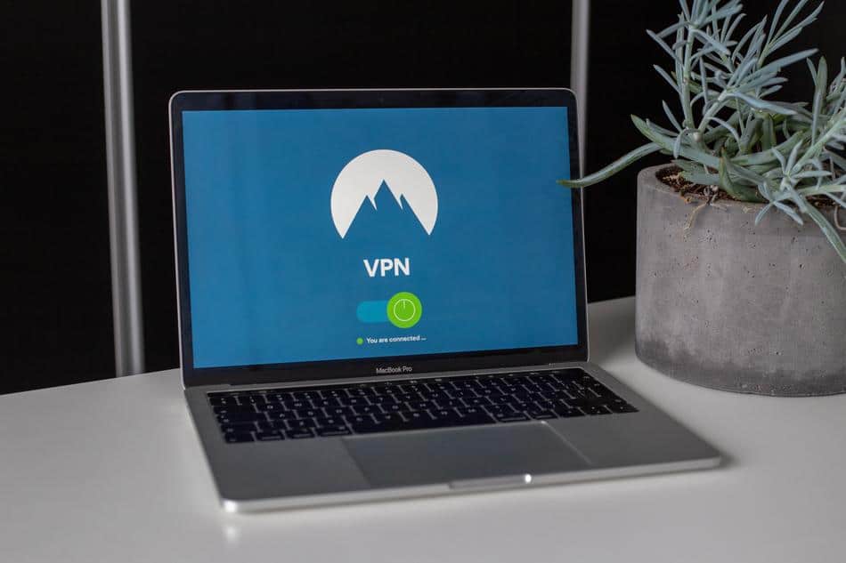 VPN on The laptop screen