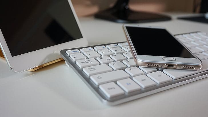 White devices on the desk