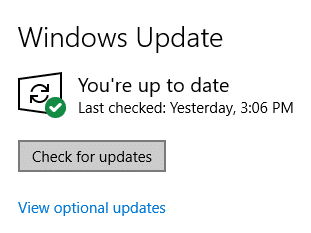 windows update options