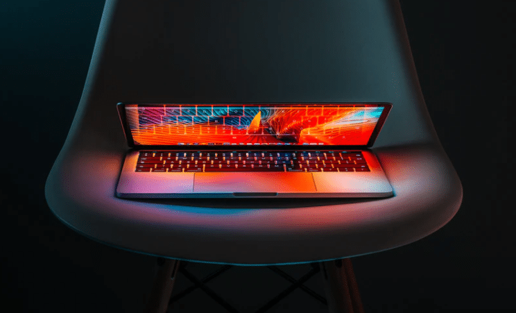 colorful laptop background