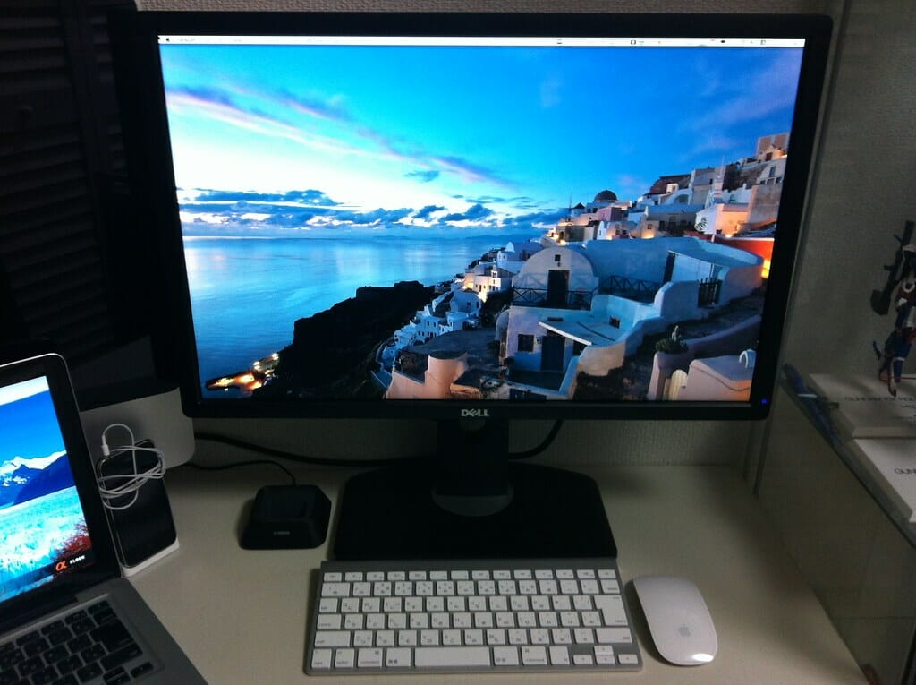 Dell monitor with a keyboard