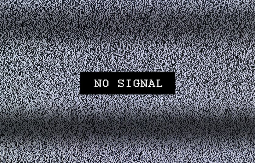 no signal sign on screen