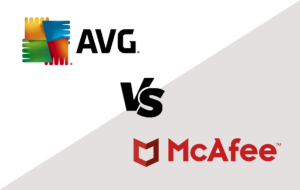 AVG vs Mcafee logo