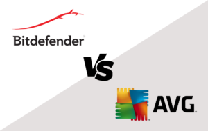 Bitdefender vs AVG logo