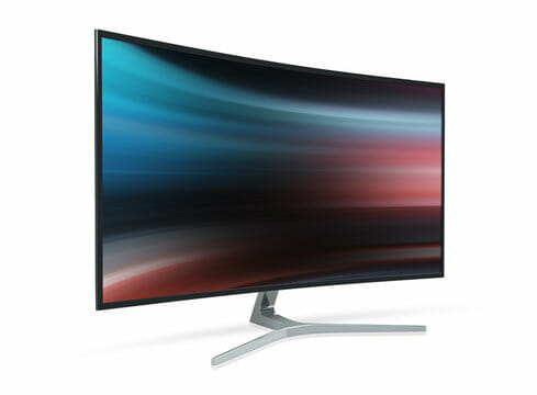Curved Asus monitor