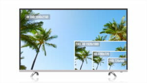 TV showing different sizes