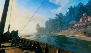 Valheim game on a boat