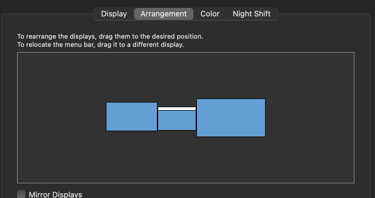 monitor arrangement interface for macs