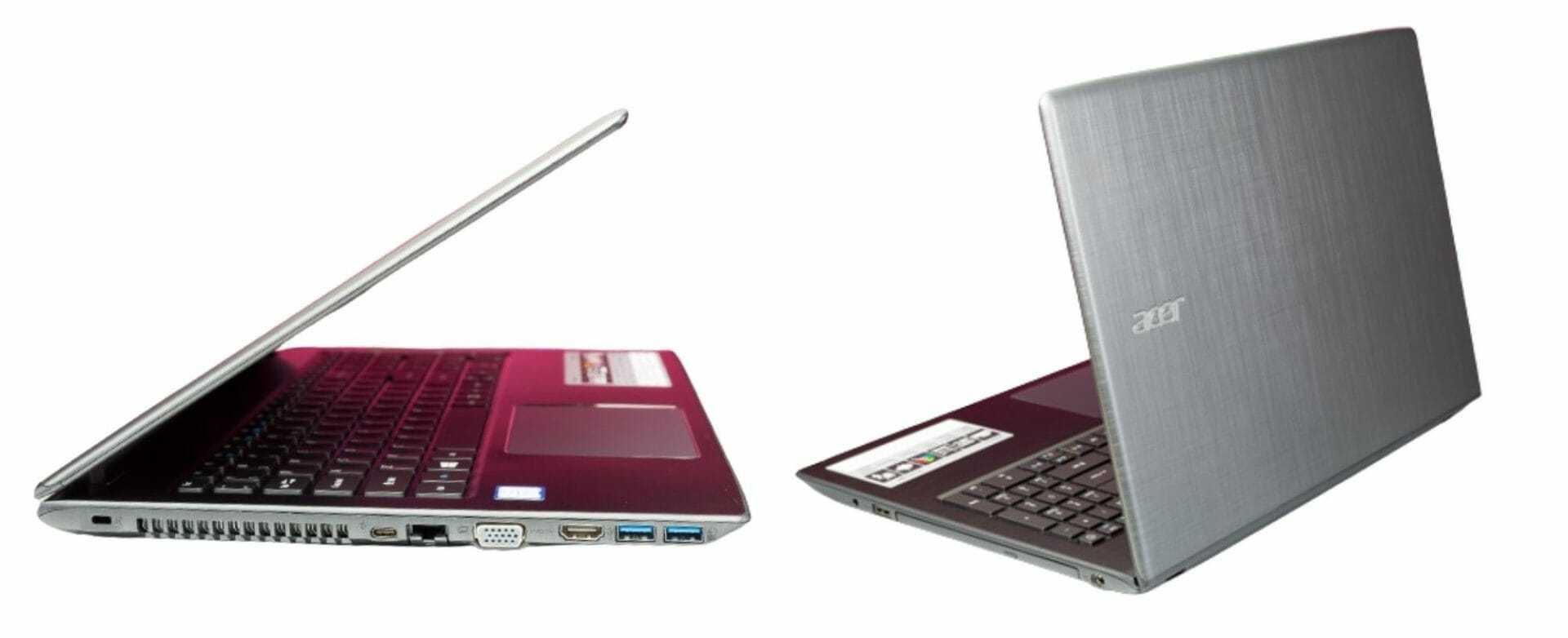both sides view of Acer laptop