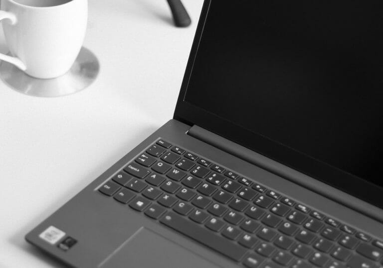 closeup of a laptop
