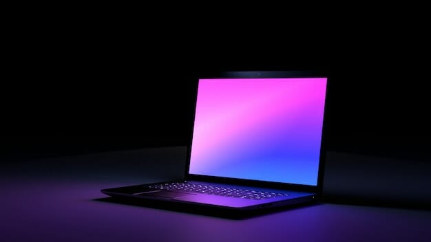 bright laptop in the dark