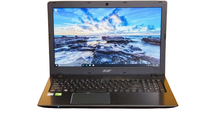 an opened Acer laptop