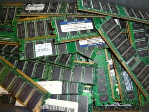 a stack of RAM sticks