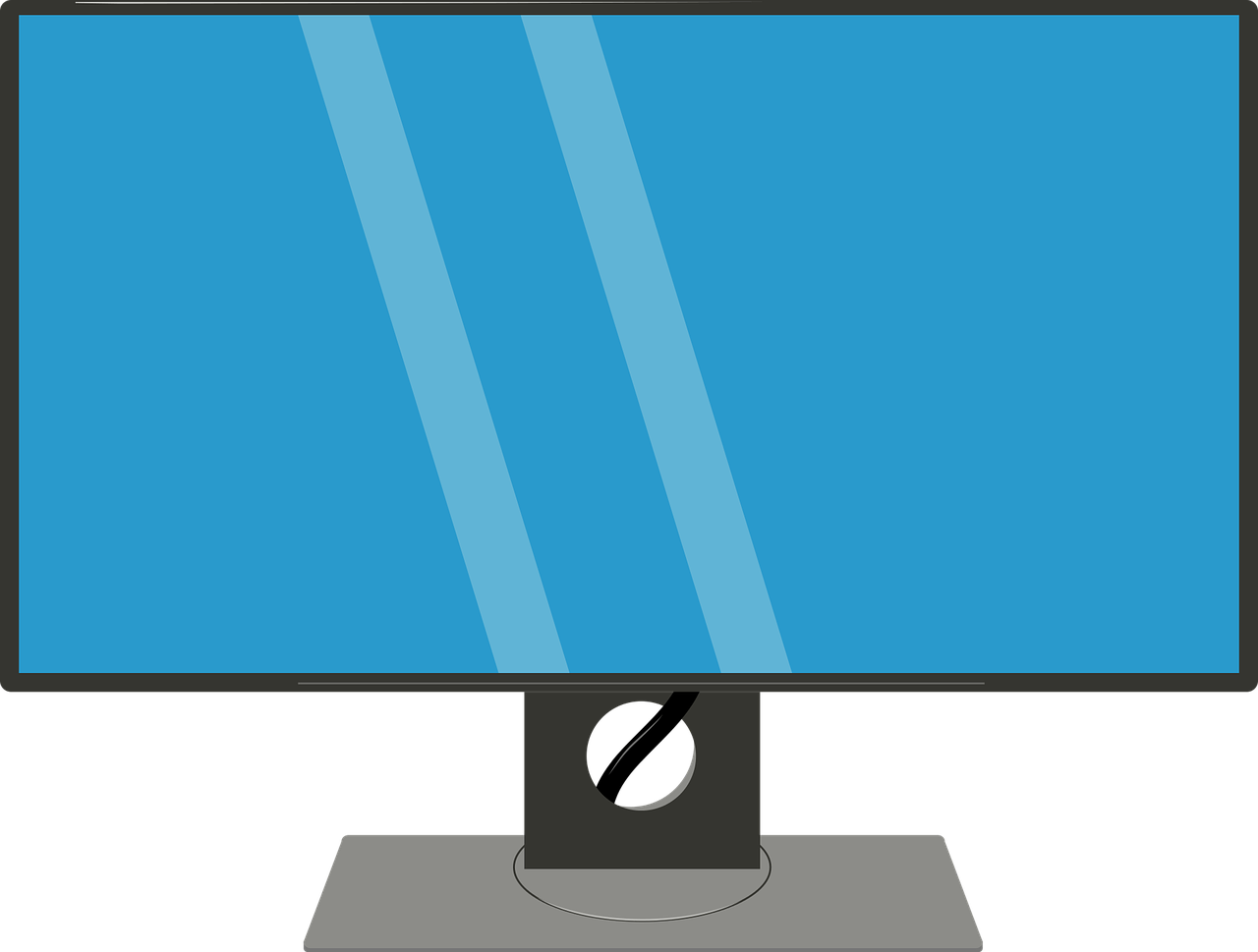 monitor blue screen illustration