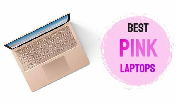 a pink laptop