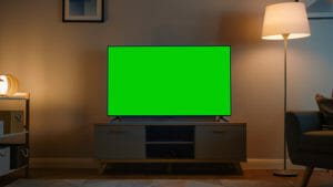 green TV screen