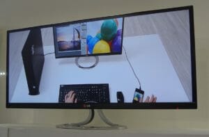 LG monitor with ultrawide screen
