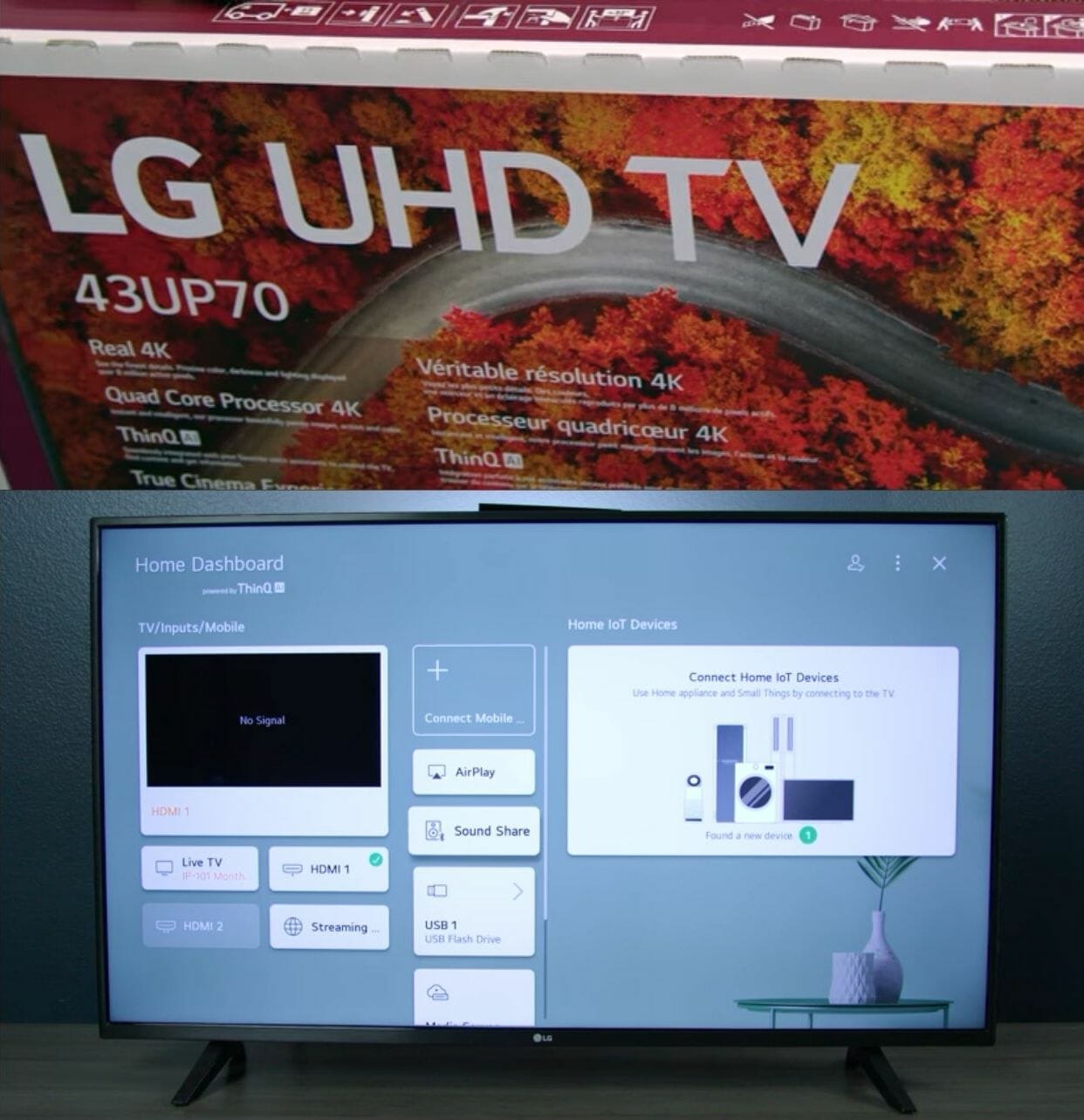 LG TV screen