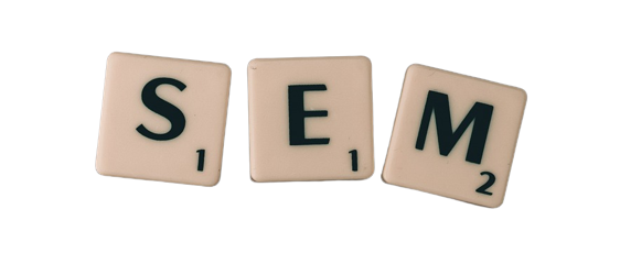 letters on puzzles creating the word SEM