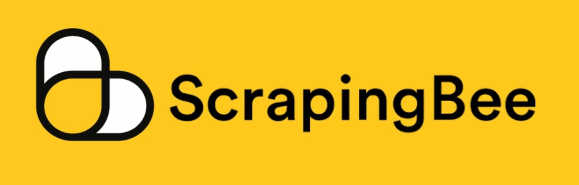 Scraping Bee logo on the yellow background