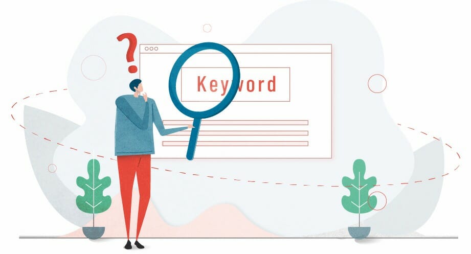 searching for keyword graphic illustration