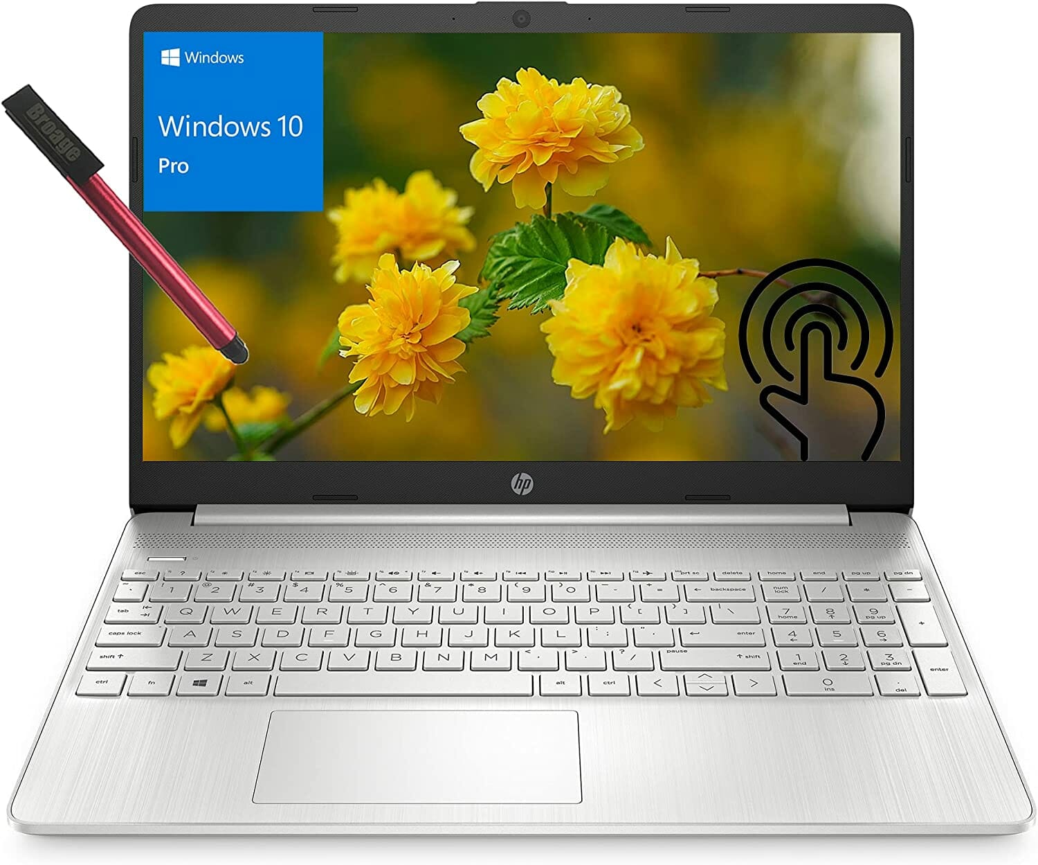HP 15 15.6" FHD Touchscreen Windows 10 Pro Business Laptop Computer