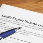 Credit report dispute form