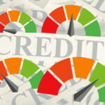 Various credit scores graphic illustratuions