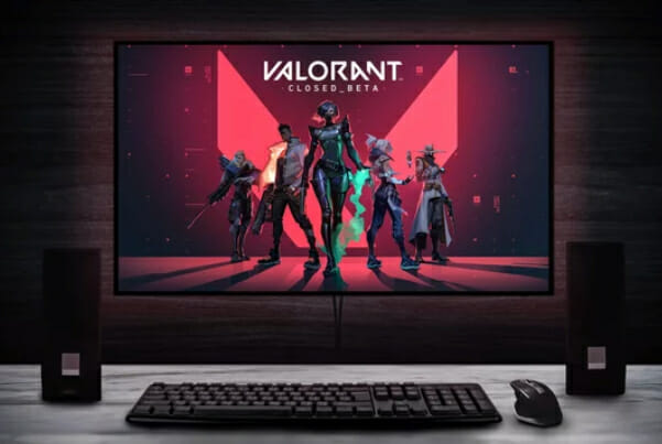 Valorant on the monitor screen